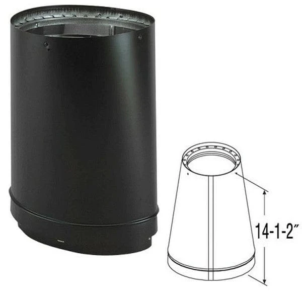 Vermont Castings 8" x 14.5" Duravent DVL Double Wall Oval-to-Round Adapter - DV-8DVL-ORAD - Image 2