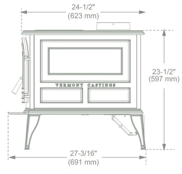 Vermont Castings Aspen C3 Wood Stove - Image 9