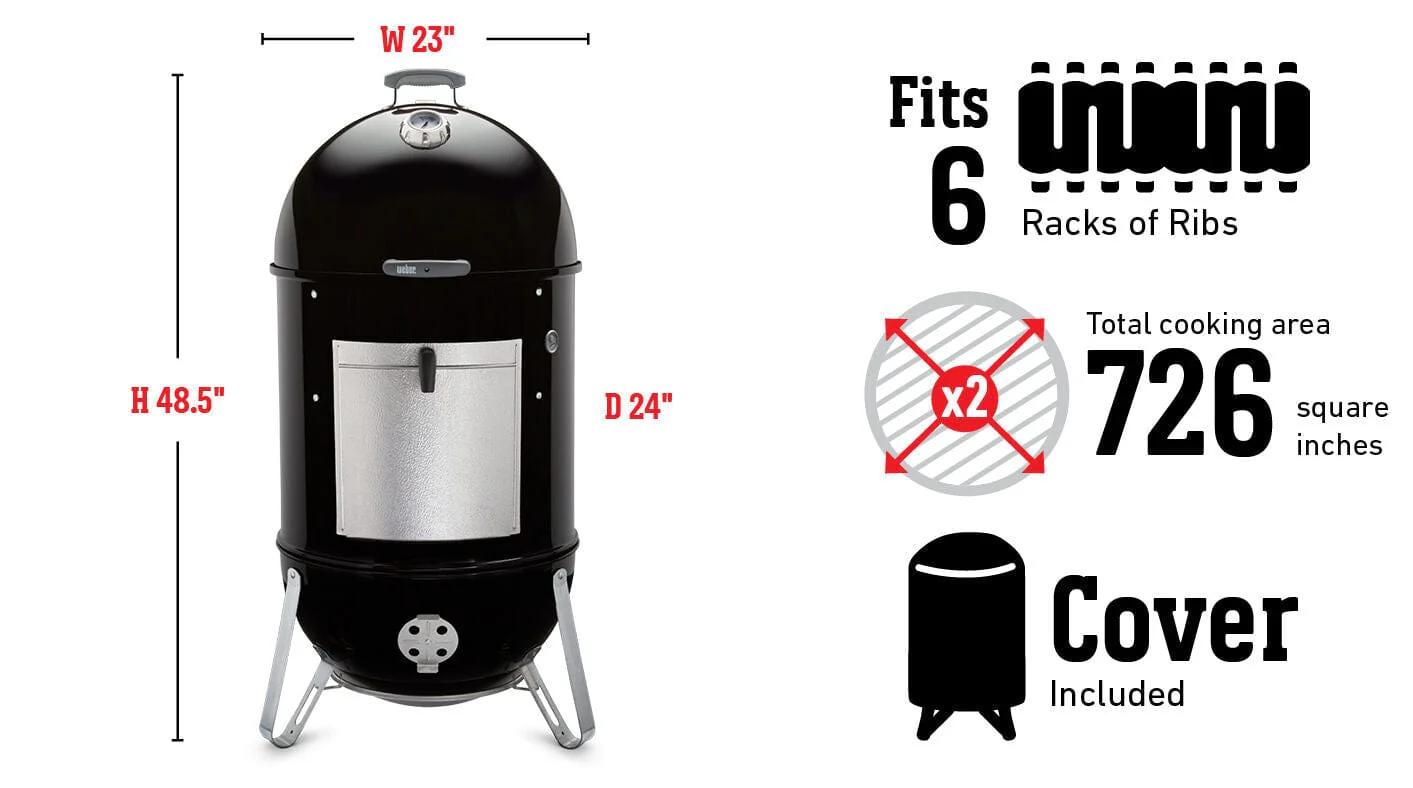 Weber 22" Smokey Mountain Cooker - Image 10