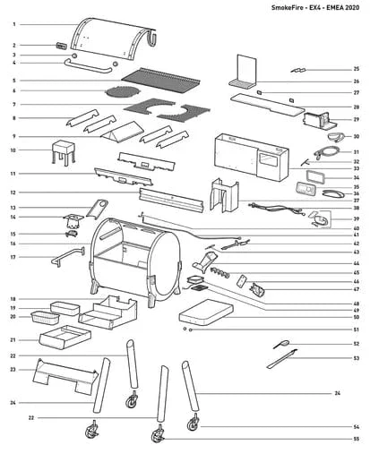 Weber Leg Rf/lr Blk Sf 20 - 68919