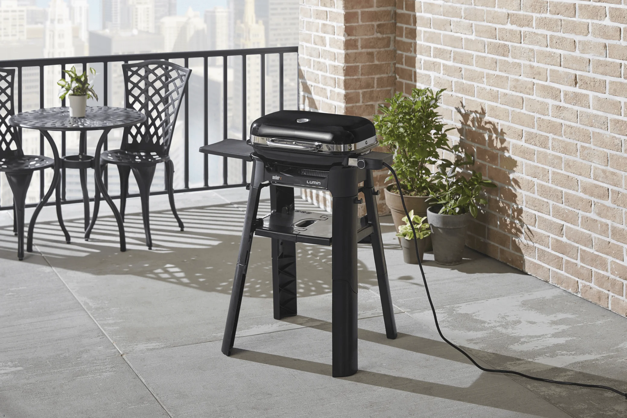 Weber Stand with Side Table (Lumin Compact Electric Grill) - 6618 - Image 7