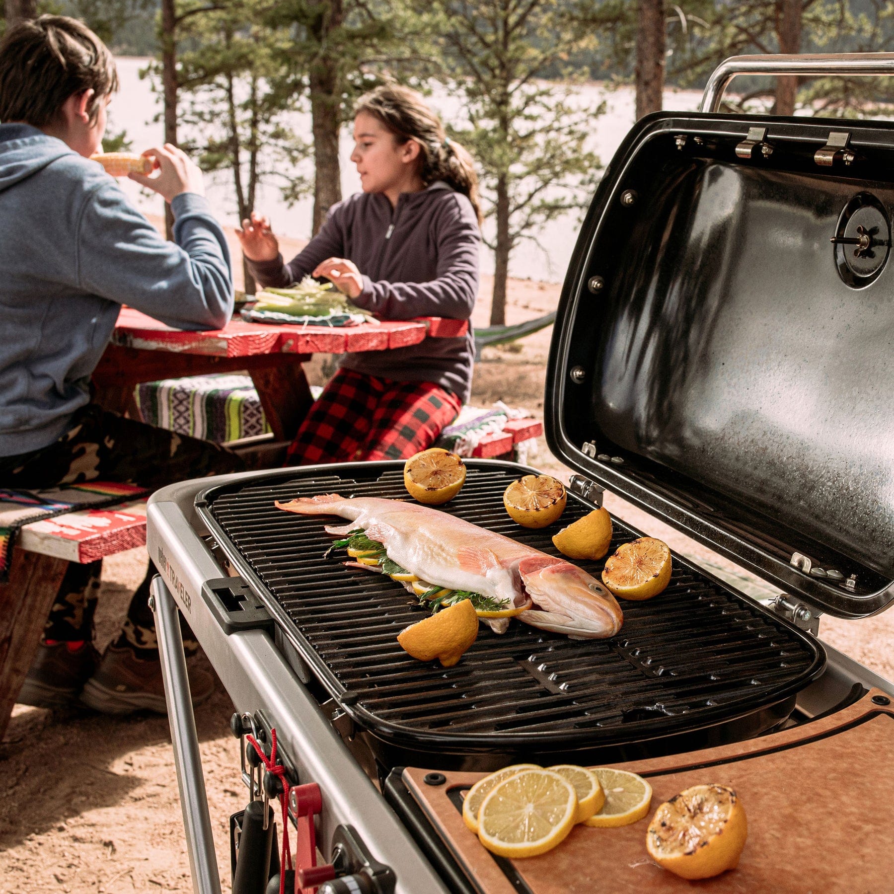 Weber Traveler Portable Gas Grill (Black) - Image 3