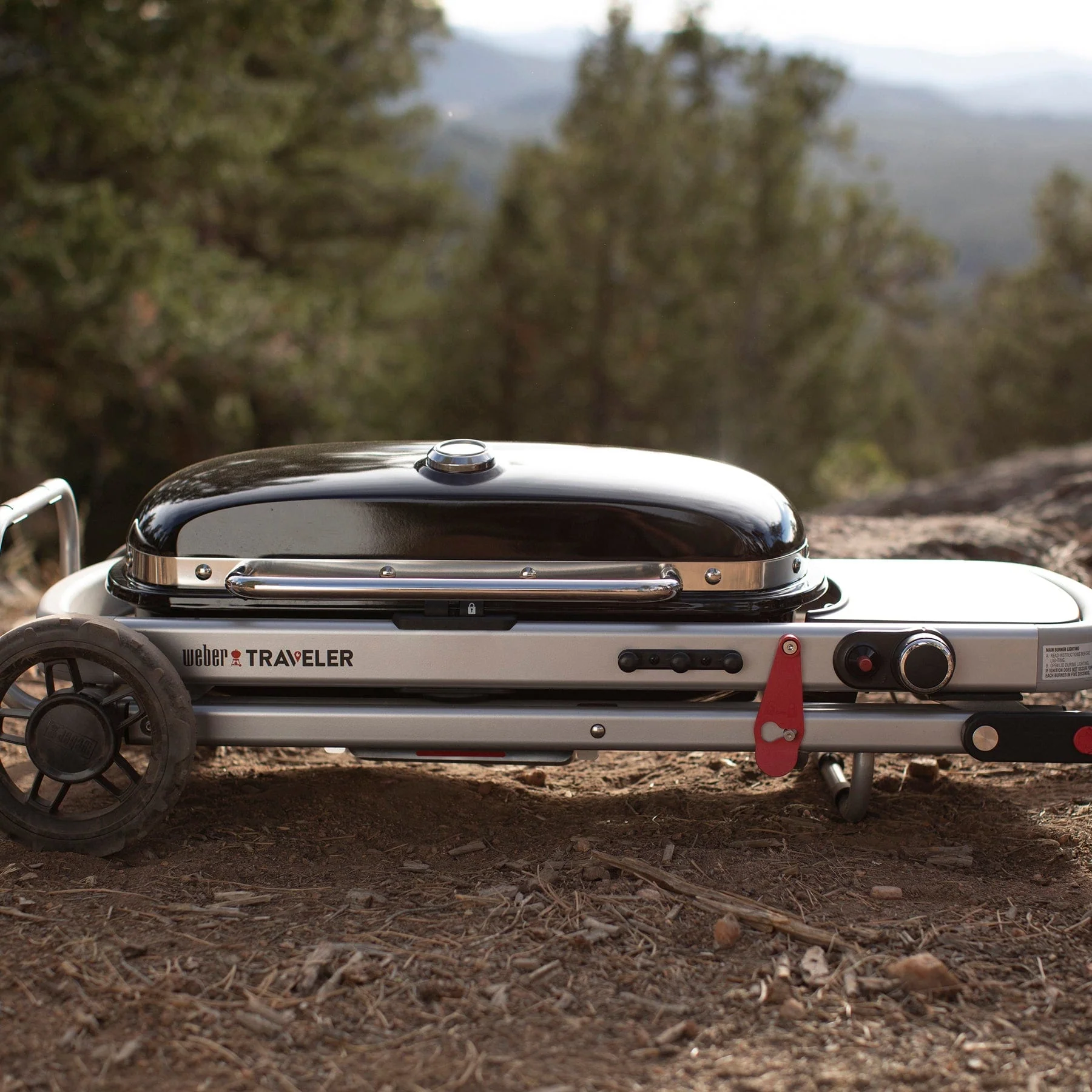 Weber Traveler Portable Gas Grill (Black) - Image 4