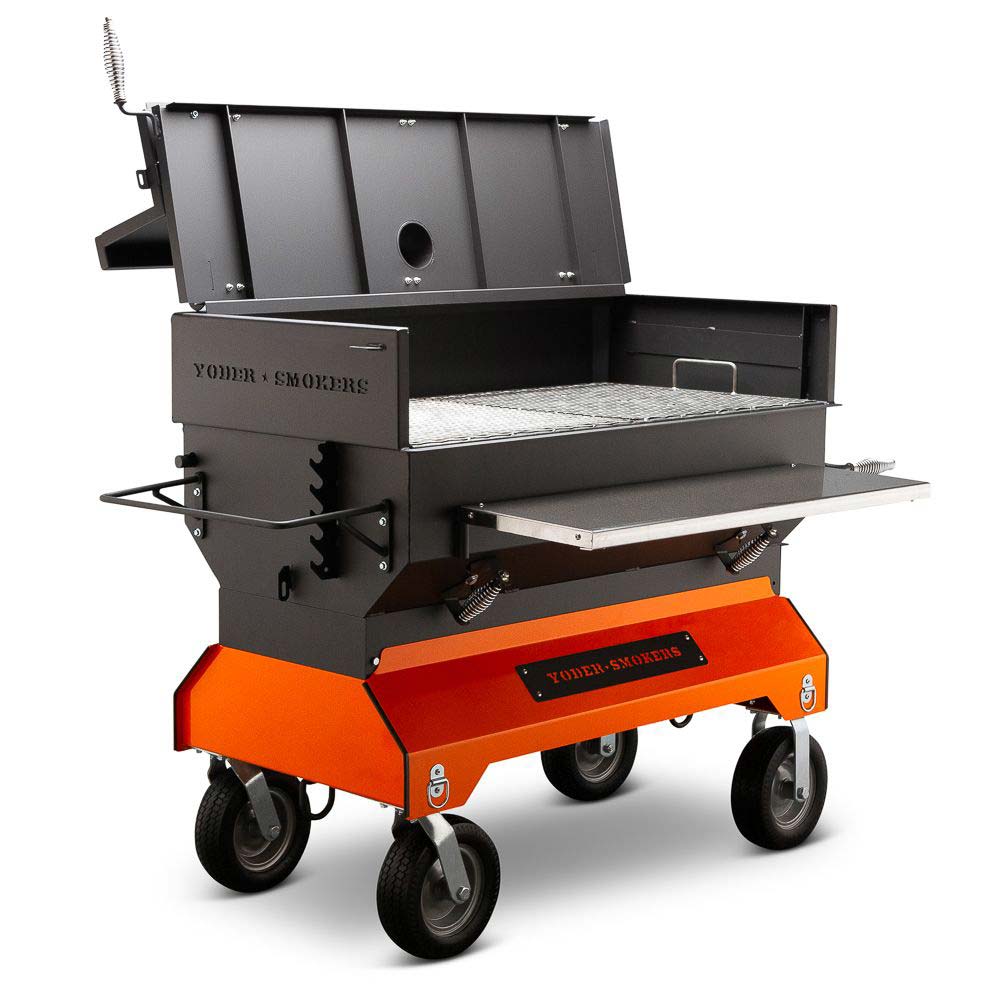 Yoder 24 x 48 Flat Top Charcoal Grill w/ Competition Cart - Image 7