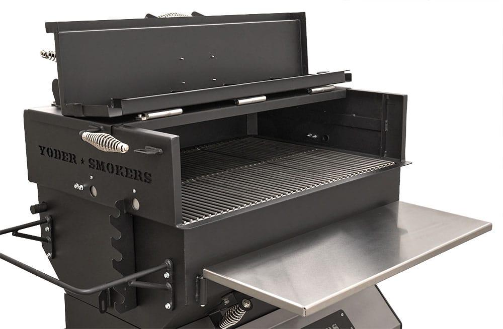 Yoder 24x36 Flat Top Competition Charcoal Grill (Dual Smoke Stack) - Image 3