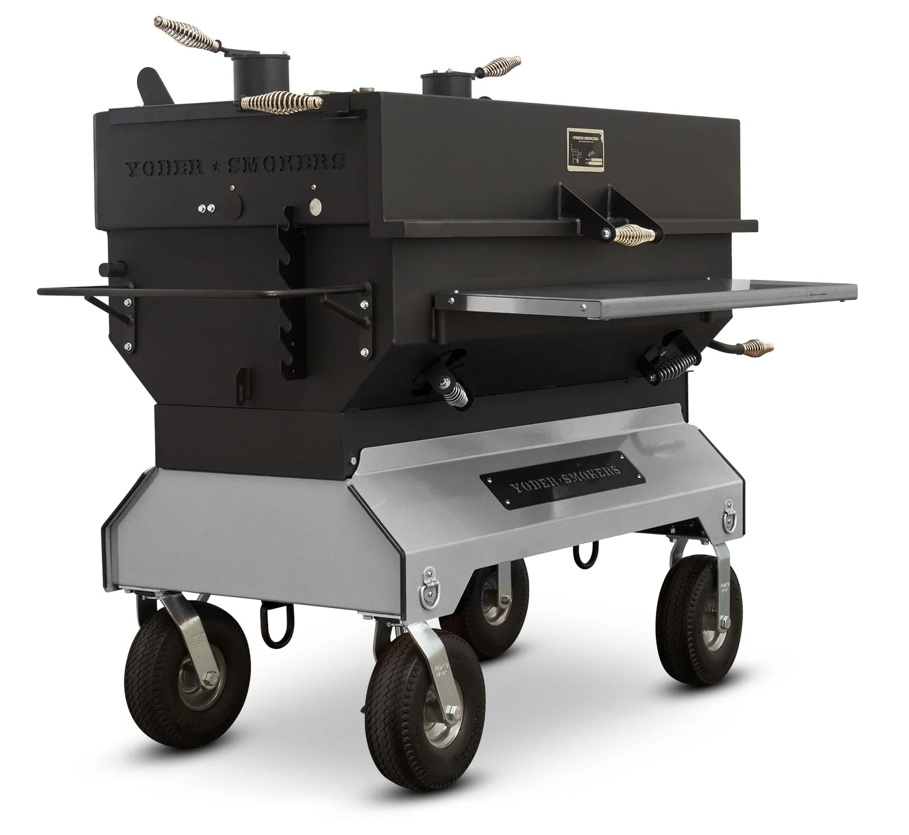 Yoder 24x48 Flat Top Competition Charcoal Grill (Dual Smoke Stack)
