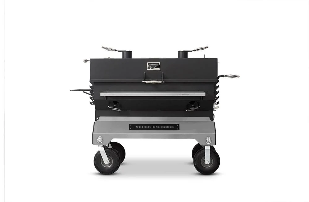 Yoder 24x48 Flat Top Competition Charcoal Grill (Dual Smoke Stack) - Image 2