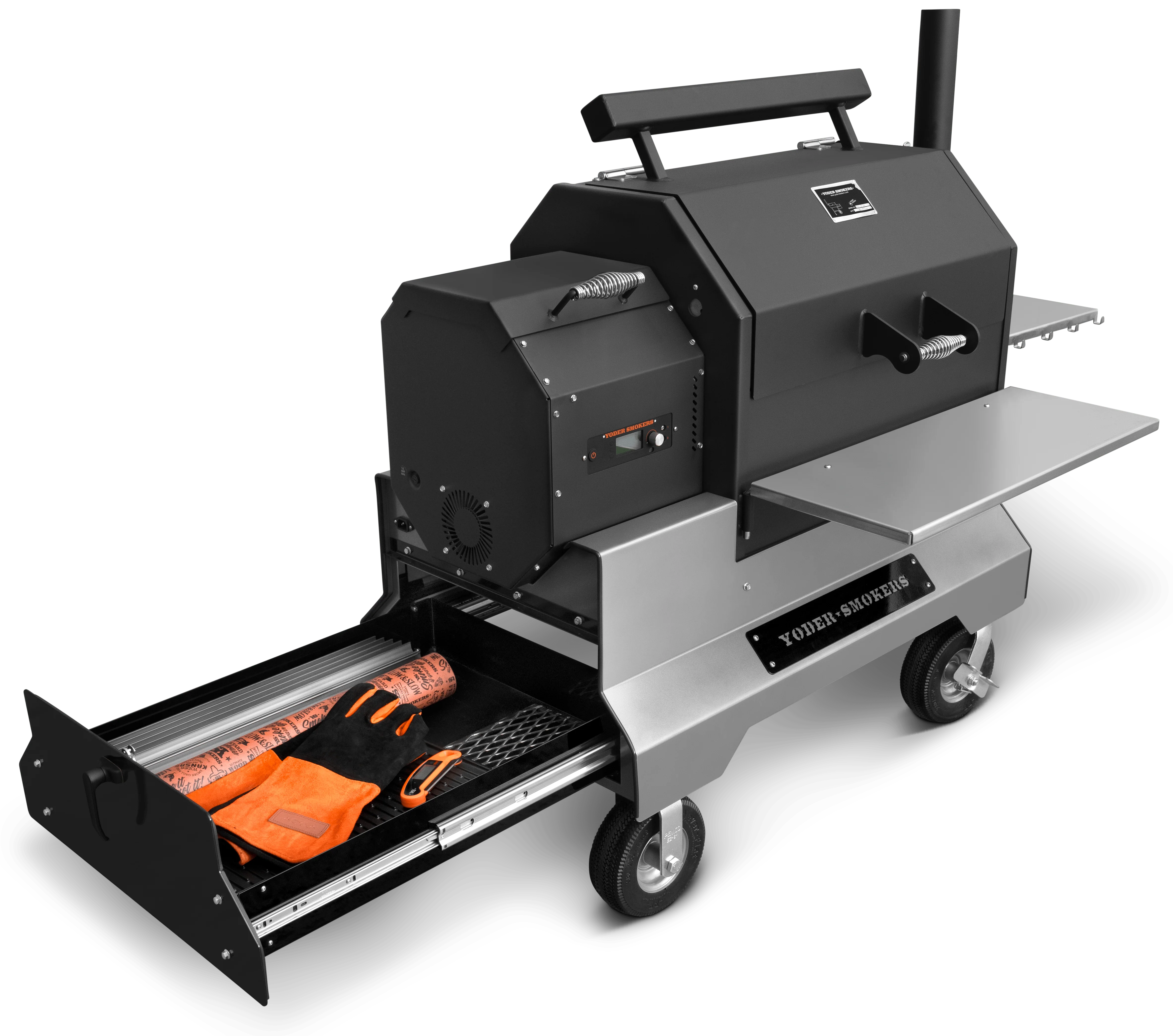 Yoder YS640s Competition Pellet Grill w/ Stainless Steel Shelves & Drawer - Image 8
